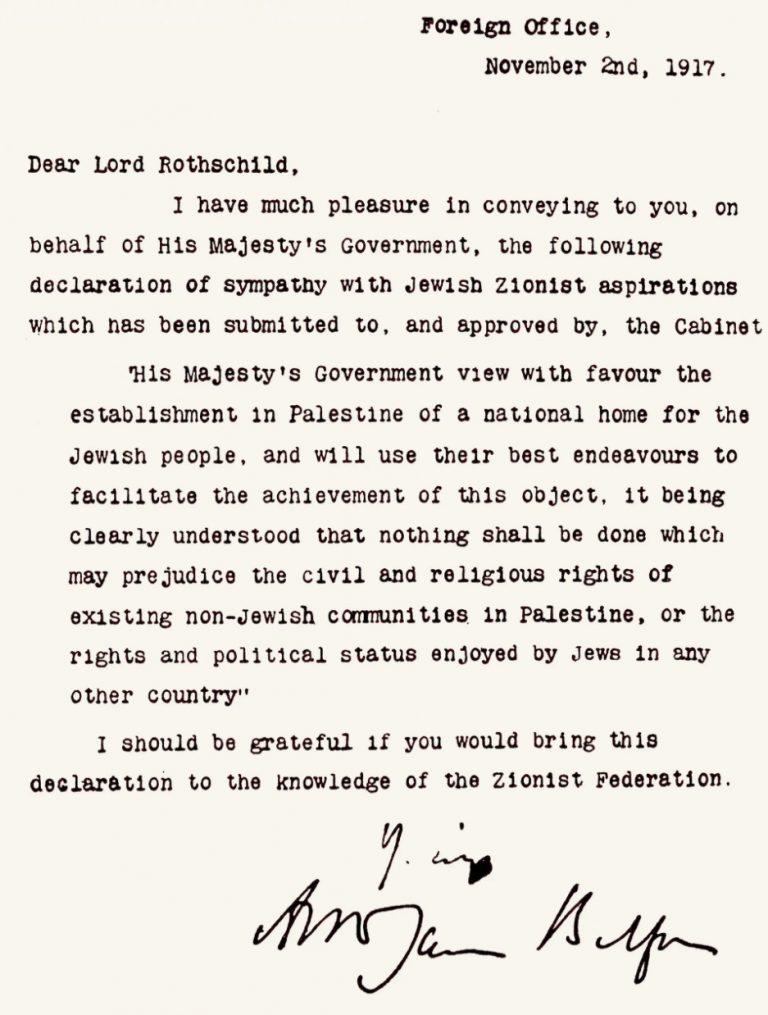 107th anniversary of the Balfour Declaration - Church of God News